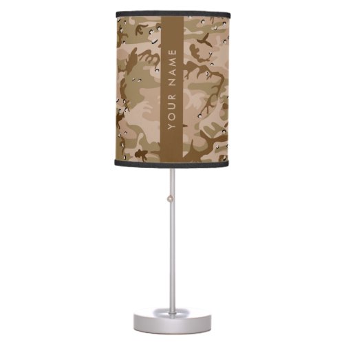Desert Camouflage Pebbles Your name Personalize Table Lamp