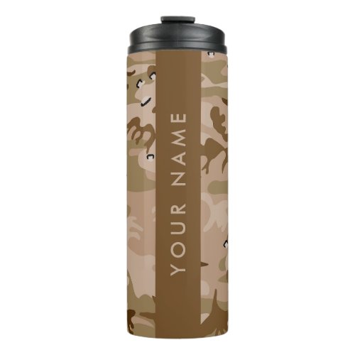 Desert Camouflage Pebbles Your name Personalize Thermal Tumbler