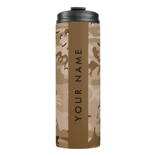 Desert Camouflage Pebbles Your name Personalize Thermal Tumbler