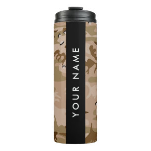 Desert Camouflage Pebbles, Your name, Personalize Thermal Tumbler