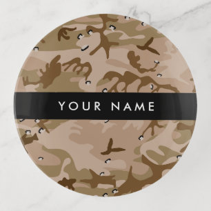 Desert Camouflage Pebbles, Your name, Personalize Trinket Tray