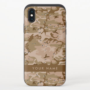 Desert Camouflage Pebbles, Your name, Personalize iPhone XS Slider Case