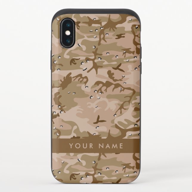 Desert Camouflage Pebbles, Your name, Personalize Uncommon iPhone Case (Back)