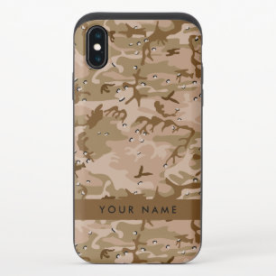 Desert Camouflage Pebbles, Your name, Personalize iPhone XS Slider Case