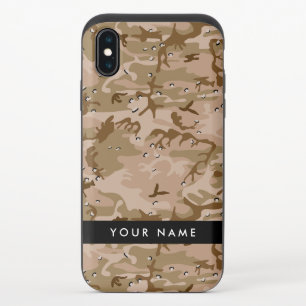 Desert Camouflage Pebbles, Your name, Personalize iPhone XS Slider Case