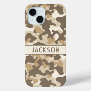 Desert Camouflage Personalized iPhone 15 Case