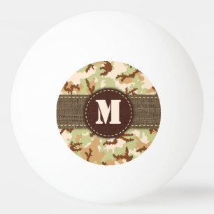 Desert camouflage ping pong ball
