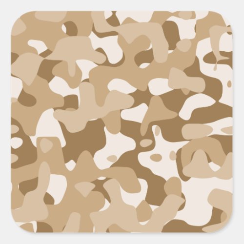 Desert Camouflage Square Sticker