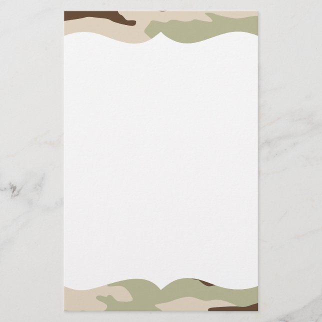 Desert Camouflage Stationery (Front)