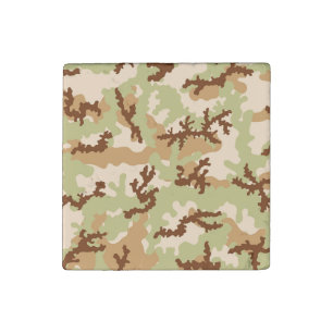 Desert camouflage stone magnet