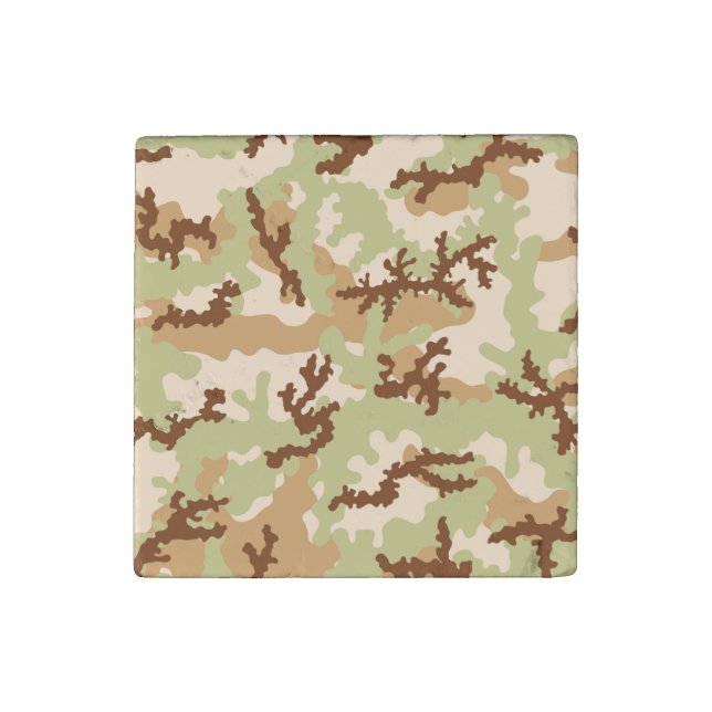 Desert camouflage stone magnet (Front)