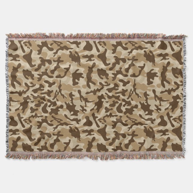 Desert Camouflage    Throw Blanket (Front)