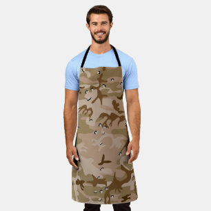 Desert Camouflage With Pebbles, Military, Army Apron