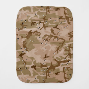 Desert Camouflage With Pebbles, Military, Army Baby Burp Cloth