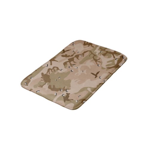 Desert Camouflage With Pebbles Military Army Bath Mat