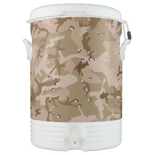 Desert Camouflage With Pebbles, Military, Army Beverage Cooler