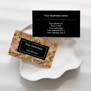 Desert Camouflage With Pebbles, Military, Army Business Card