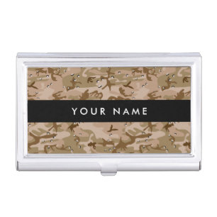 Desert Camouflage With Pebbles, Military, Army Business Card Case