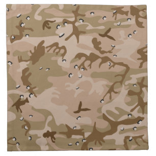 Desert Camouflage With Pebbles, Military, Army Cloth Napkin