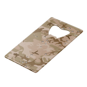 Desert Camouflage With Pebbles, Military, Army Credit Card Bottle Opener
