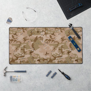 Desert Camouflage With Pebbles, Military, Army Desk Mat