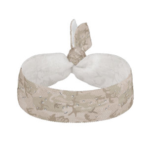 Desert Camouflage With Pebbles, Military, Army Elastic Hair Tie