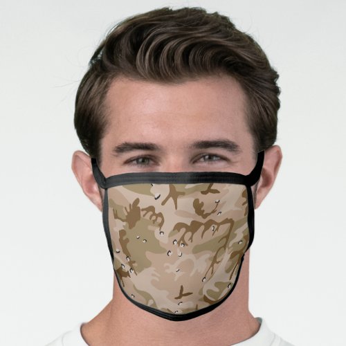 Desert Camouflage With Pebbles Military Army Face Mask