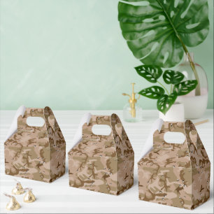 Desert Camouflage With Pebbles, Military, Army Favor Boxes