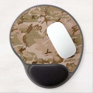 Desert Camouflage With Pebbles, Military, Army Gel Mouse Pad
