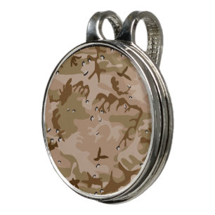 Desert Camouflage With Pebbles, Military, Army Golf Hat Clip