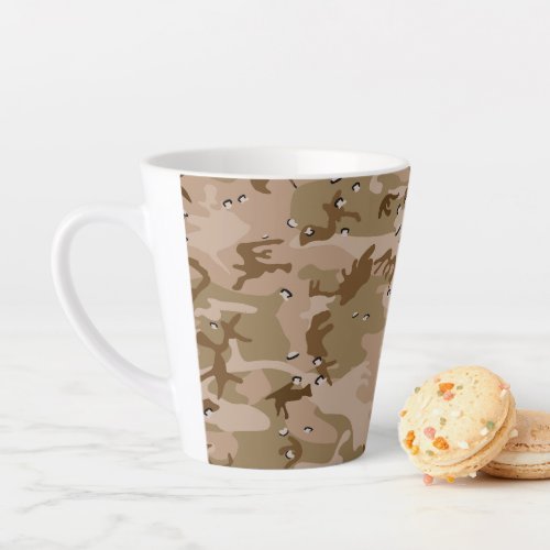 Desert Camouflage With Pebbles Military Army Latte Mug