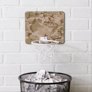 Desert Camouflage With Pebbles, Military, Army Mini Basketball Hoop