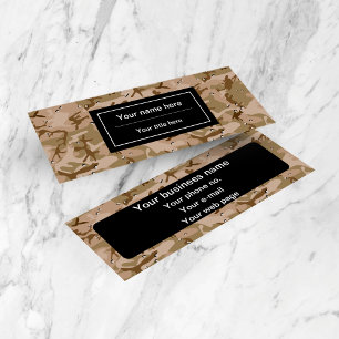 Desert Camouflage With Pebbles, Military, Army Mini Business Card