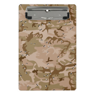 Desert Camouflage With Pebbles, Military, Army Mini Clipboard