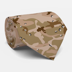 Desert Camouflage With Pebbles, Military, Army Neck Tie