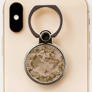 Desert Camouflage With Pebbles, Military, Army Phone Ring Stand