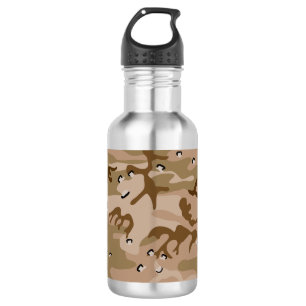 Desert Camouflage With Pebbles, Military, Army Stainless Steel Water Bottle