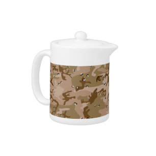 Desert Camouflage With Pebbles, Military, Army Teapot
