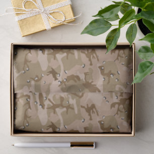 Desert Camouflage With Pebbles, Military, Army Tissue Paper