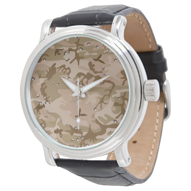 Desert Camouflage With Pebbles, Military, Army Watch (Angled)