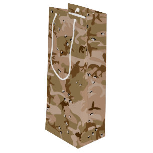Desert Camouflage With Pebbles, Military, Army Wine Gift Bag