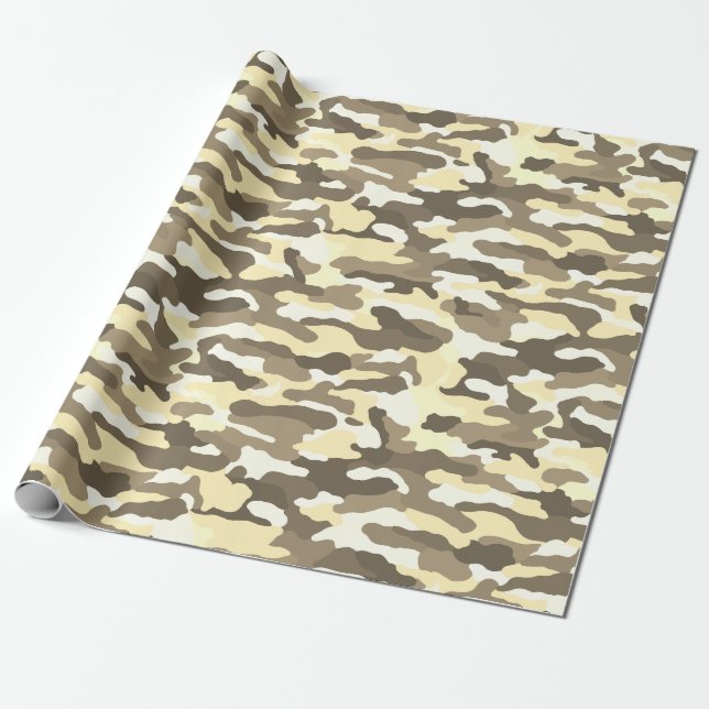 Desert Camouflage Wrapping Paper (Unrolled)