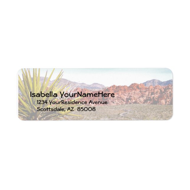 Desert Canyon View small size address labels (Front)