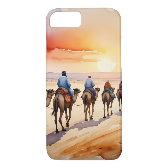 Desert Caravan at Sunset – Nomadic Adventure  Case-Mate iPhone Case (Back)