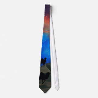 Desert caravan camels neck tie