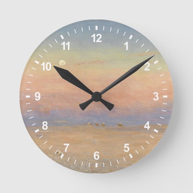 Desert Caravan Round Clock (Front)
