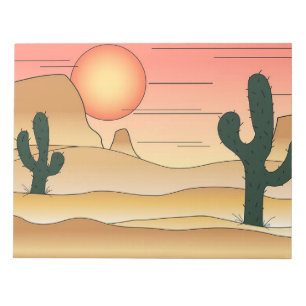 Desert Cartoon Notepad