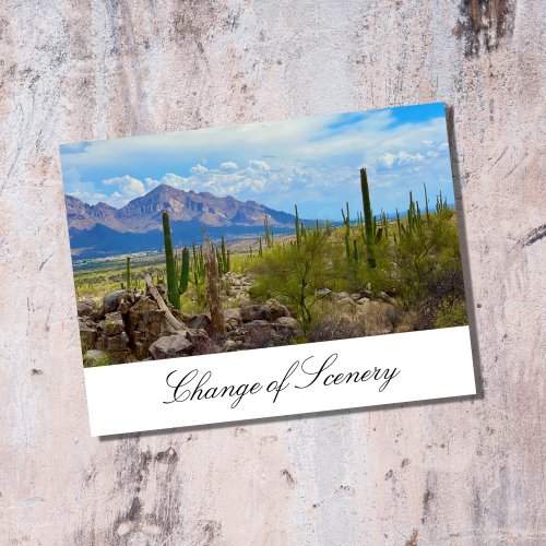 Desert Change of Address Cactus Moving  Announcement Postcard