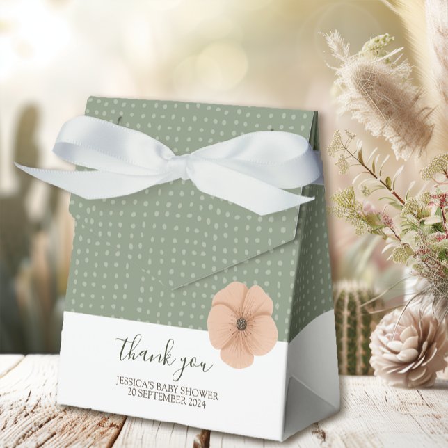 Desert Chic Baby Shower Favor Boxes (Create memories with this beautiful desert chic favor box.)
