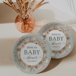Desert Chic Baby Shower Paper Plates